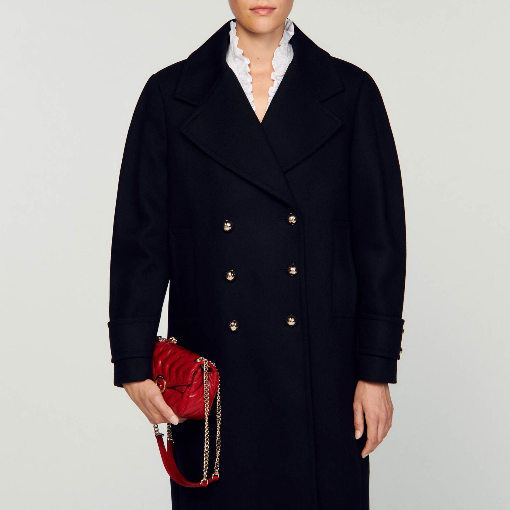 Lapel collar coat