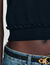 Ruffled cropped sweater
