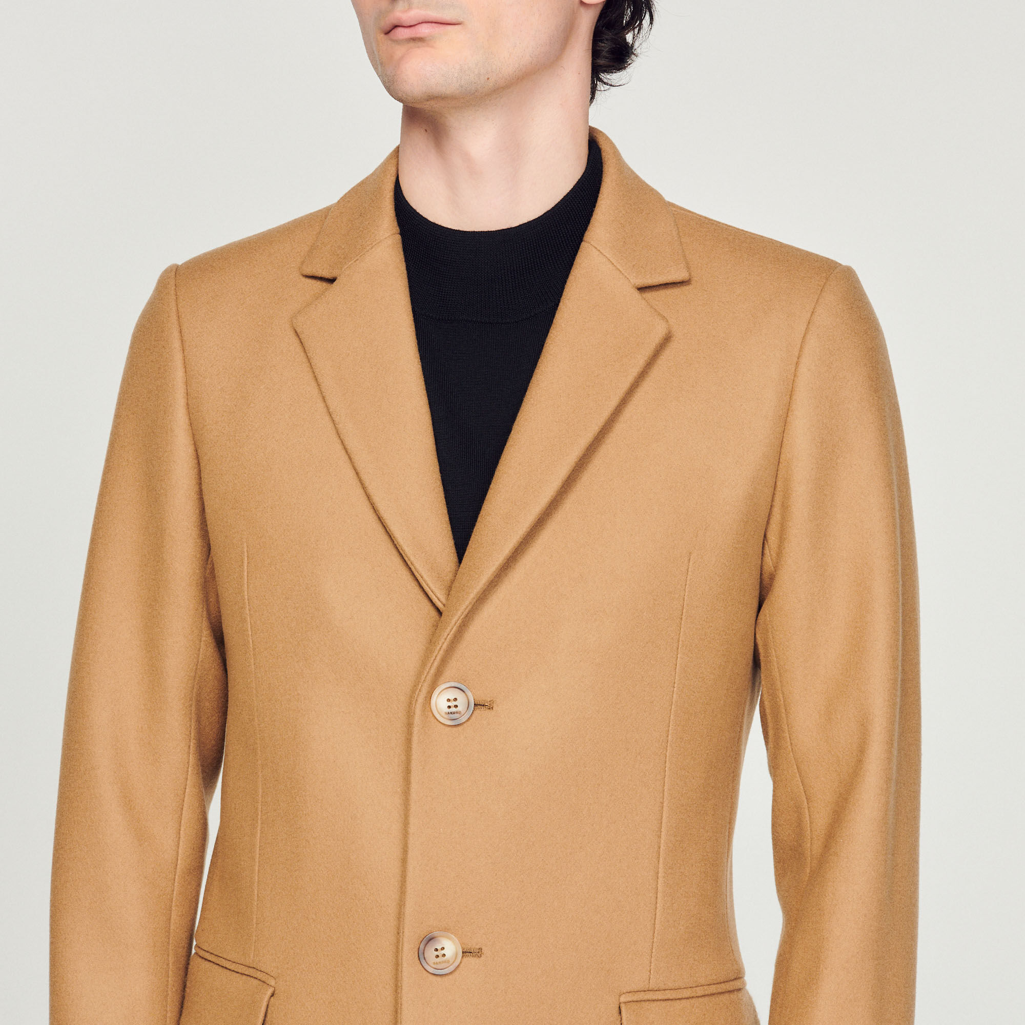 Wool and cashmere coat