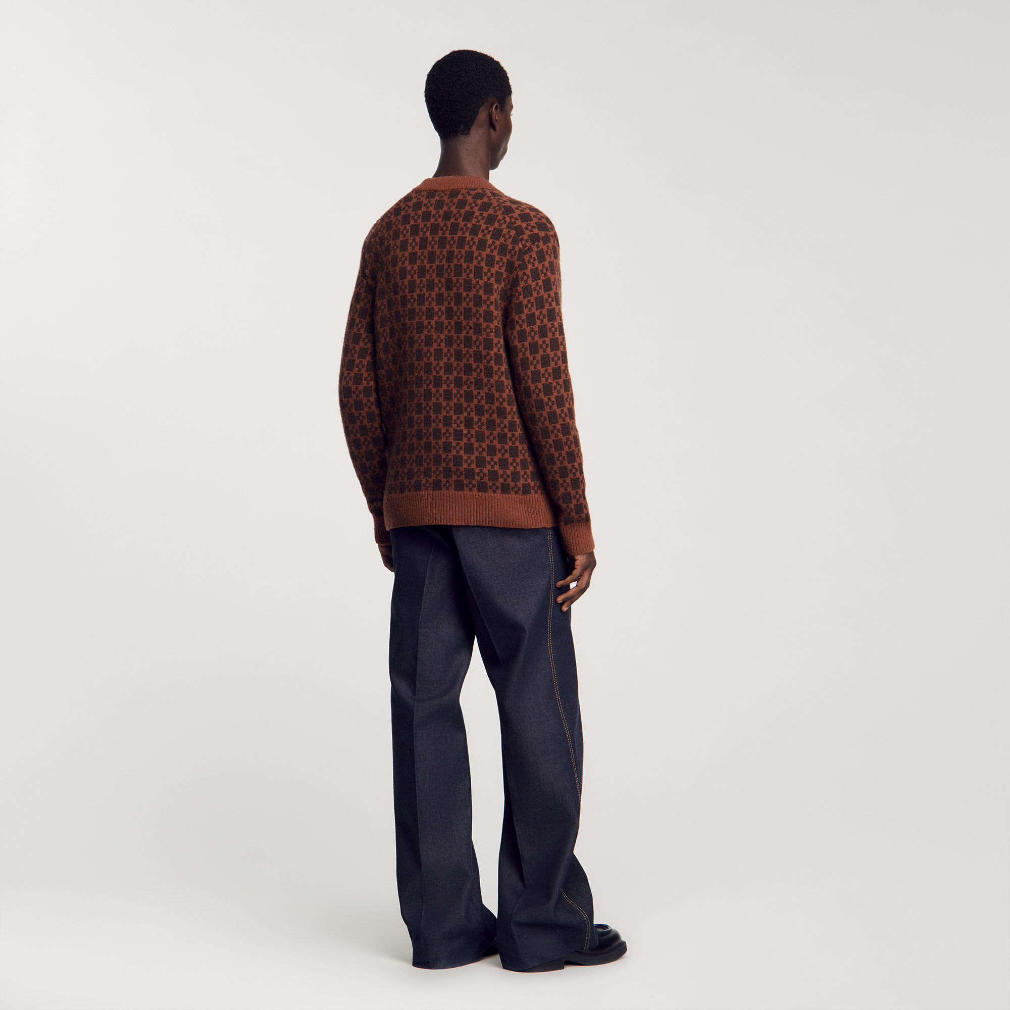 Jacquard square cross pattern