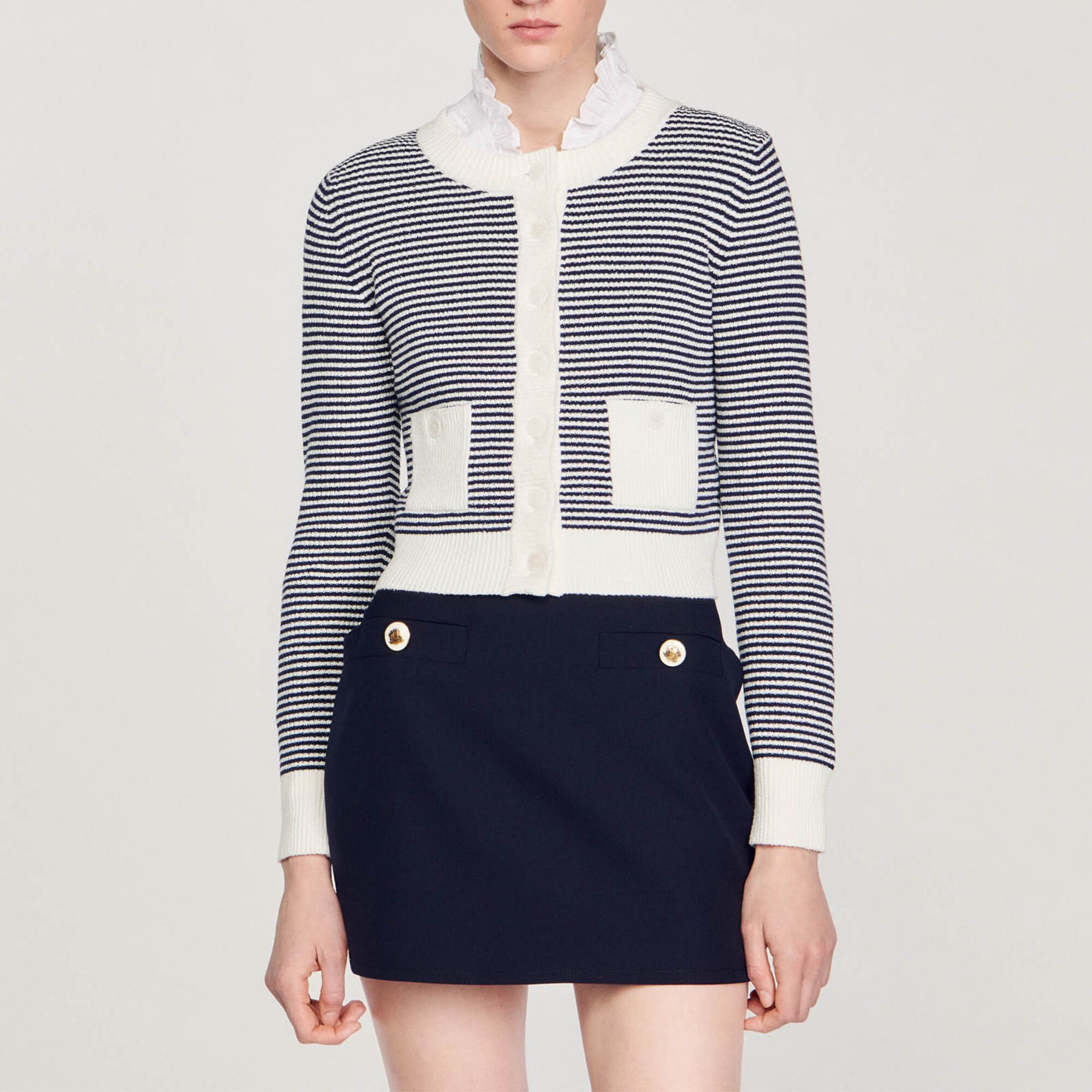 Terry knit cardigan