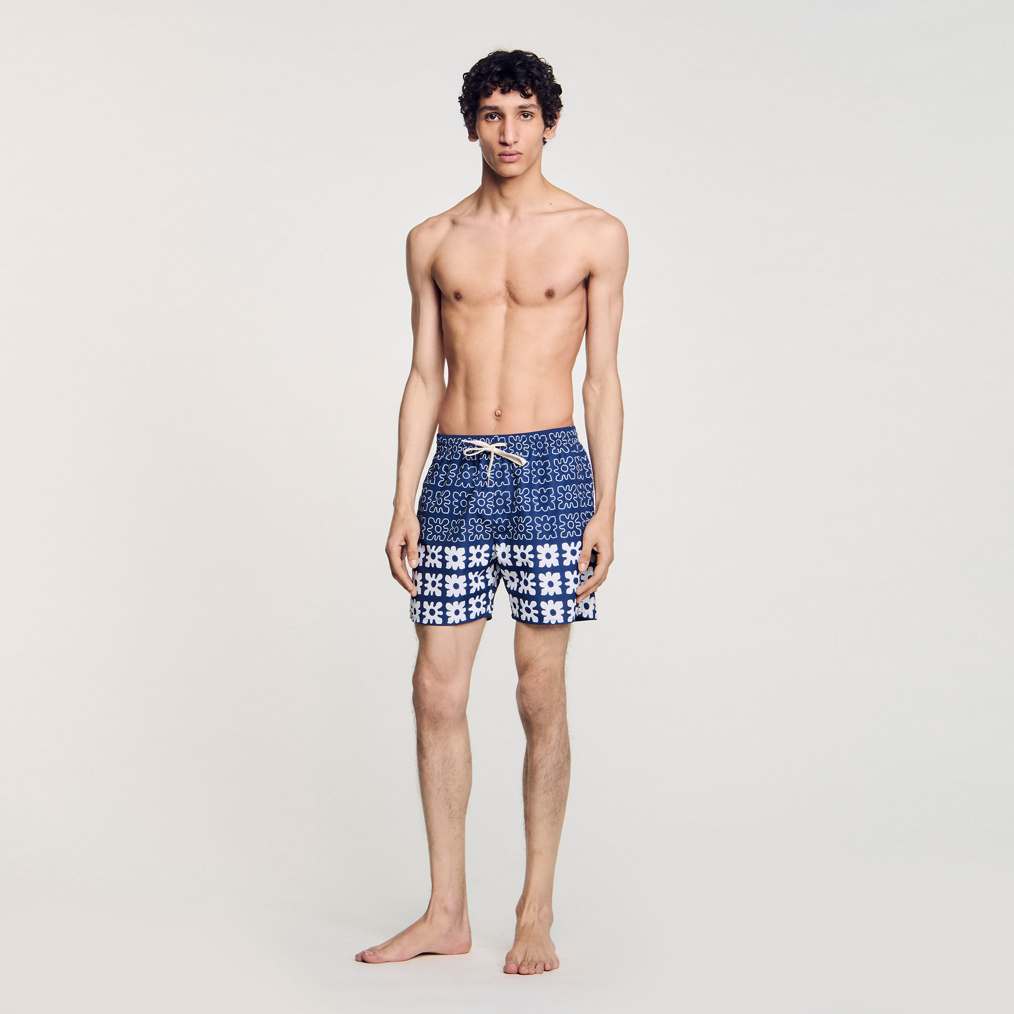 Floral print swim trunks