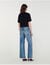 Cropped T-shirt with rhinestones