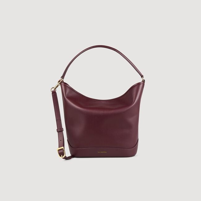 Leather bucket bag