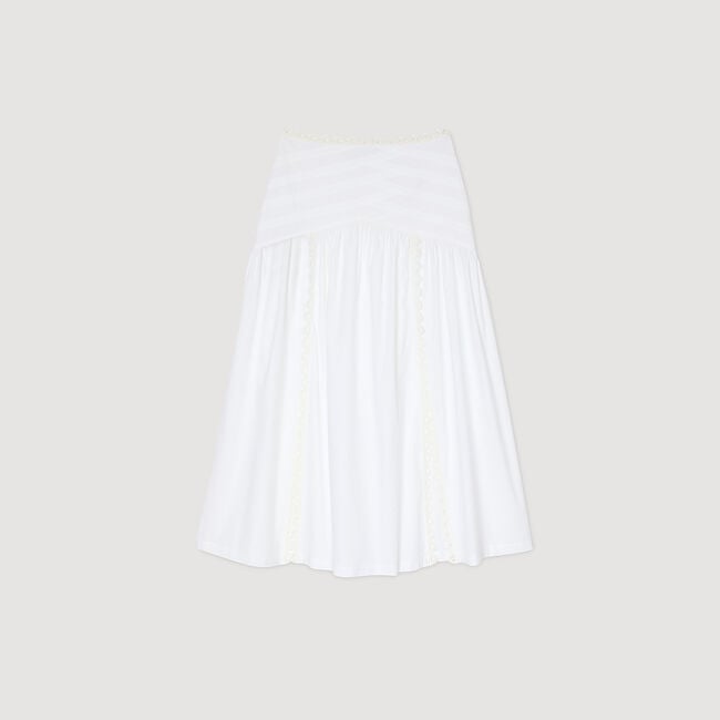 Long poplin skirt