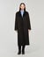 Long wool and leather coat