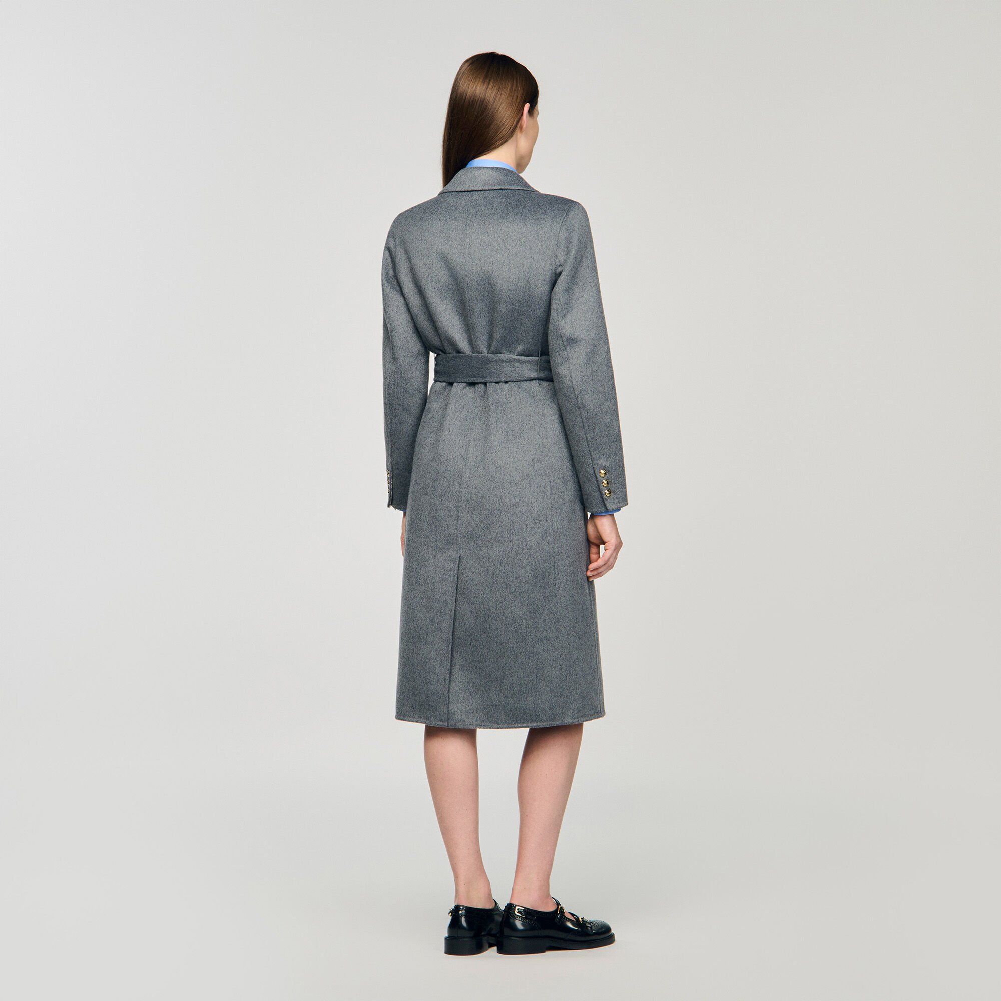 Double-faced check coat