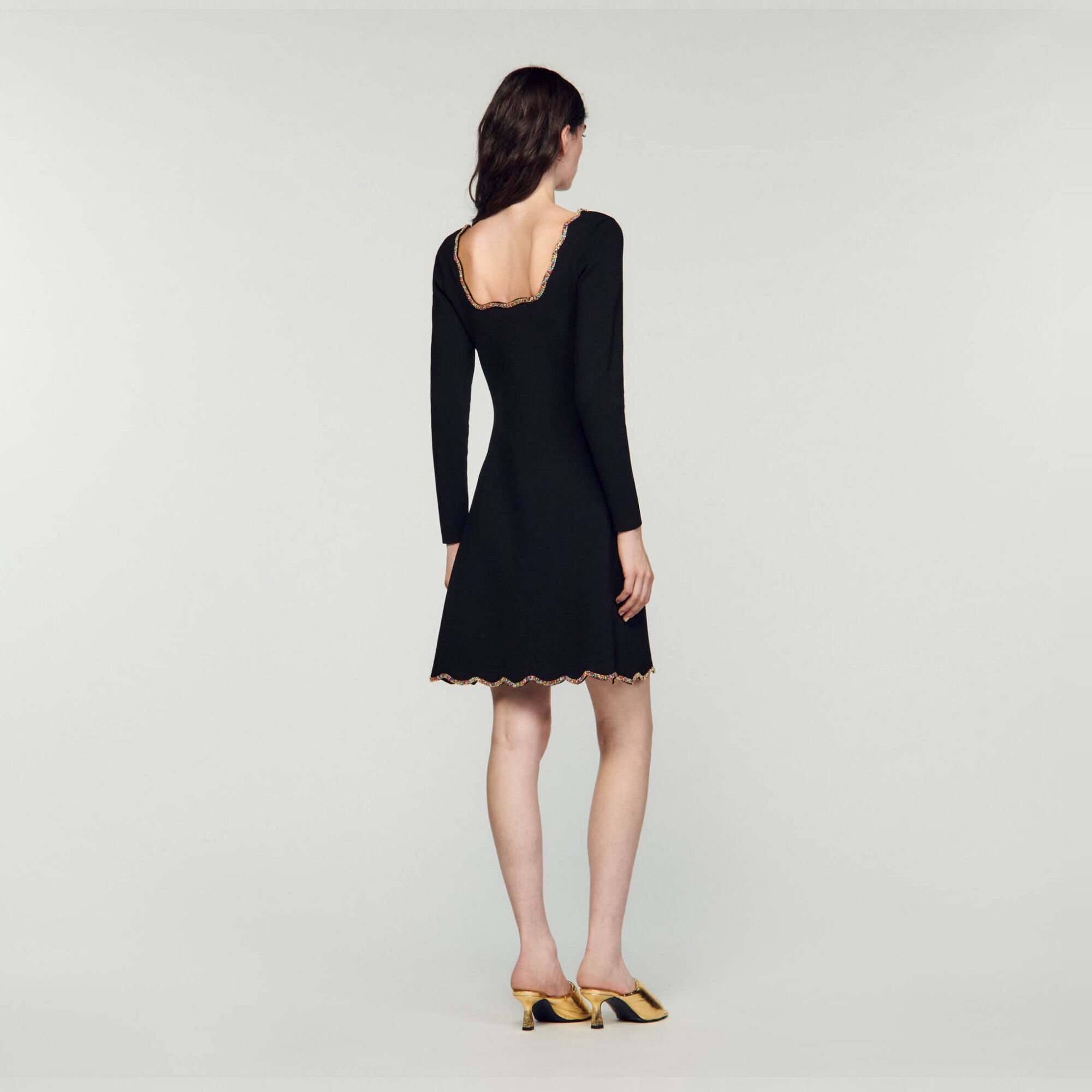 Short velvet dress
