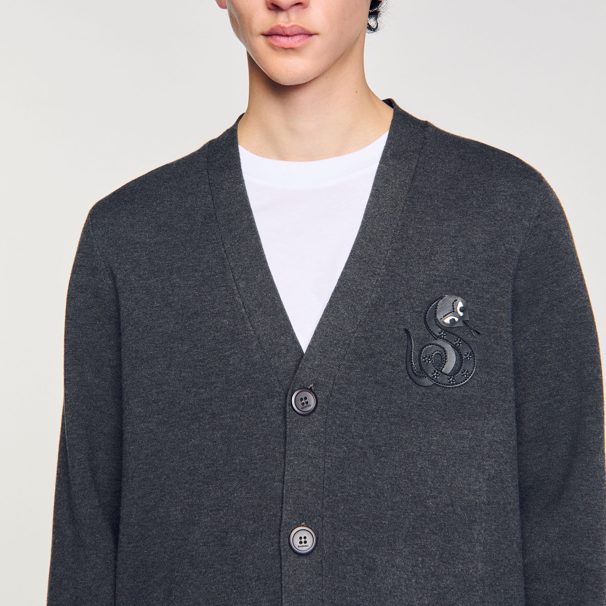 Cardigan with snake detail