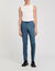 Elasticated straight-leg trousers