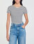 Stripy rhinestone T-shirt
