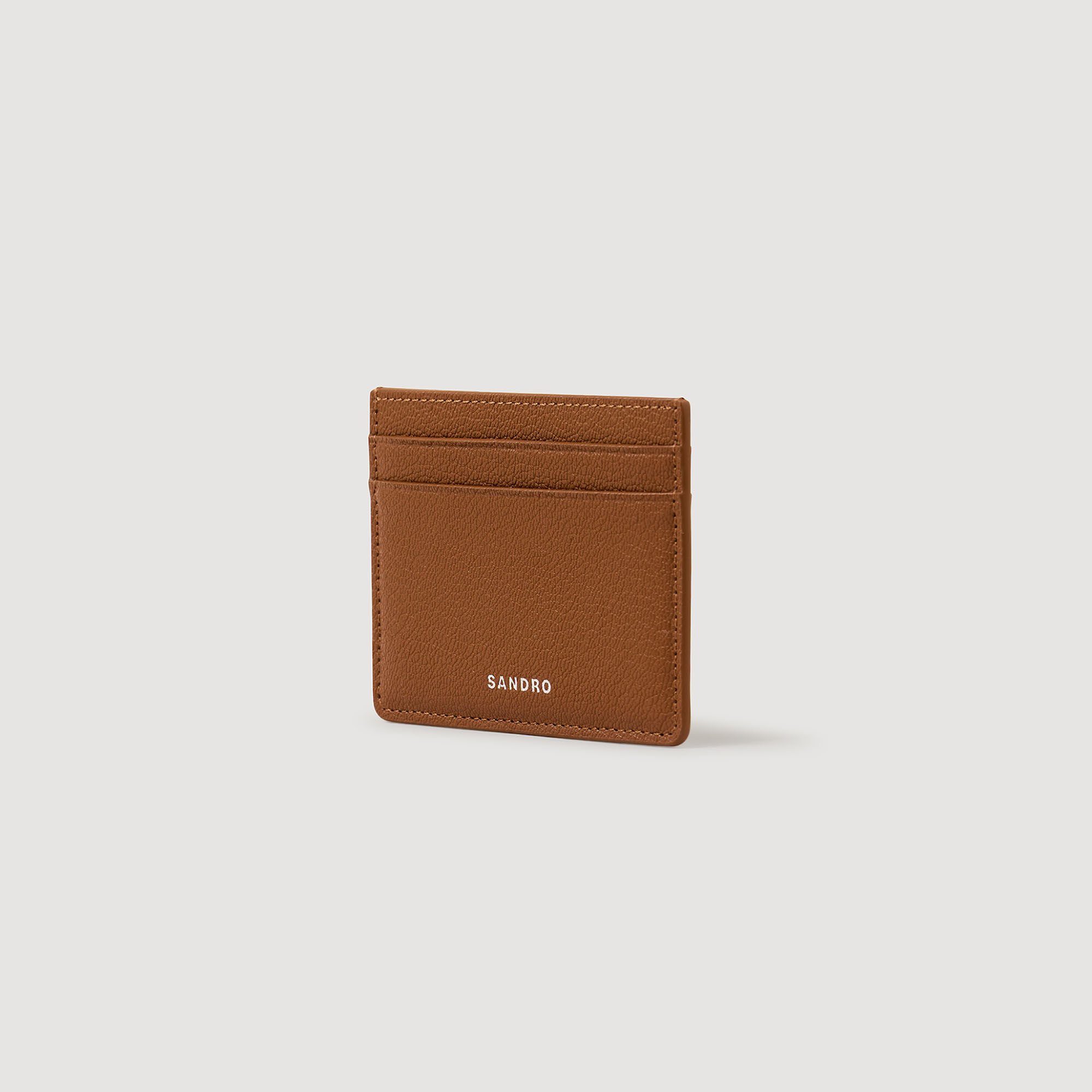 Grained leather cardholder
