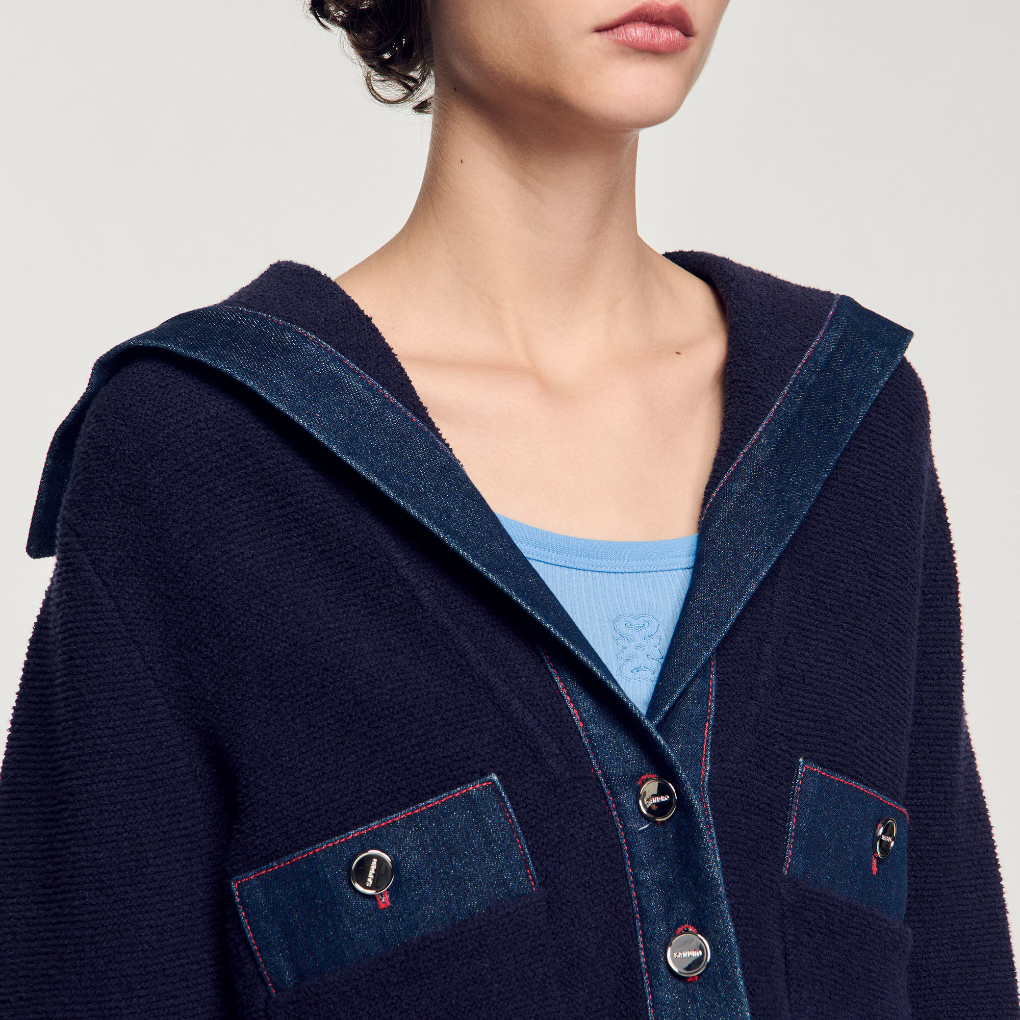 ANDMARY】Jean tulle cardigan