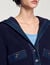 Cardigan with denim details