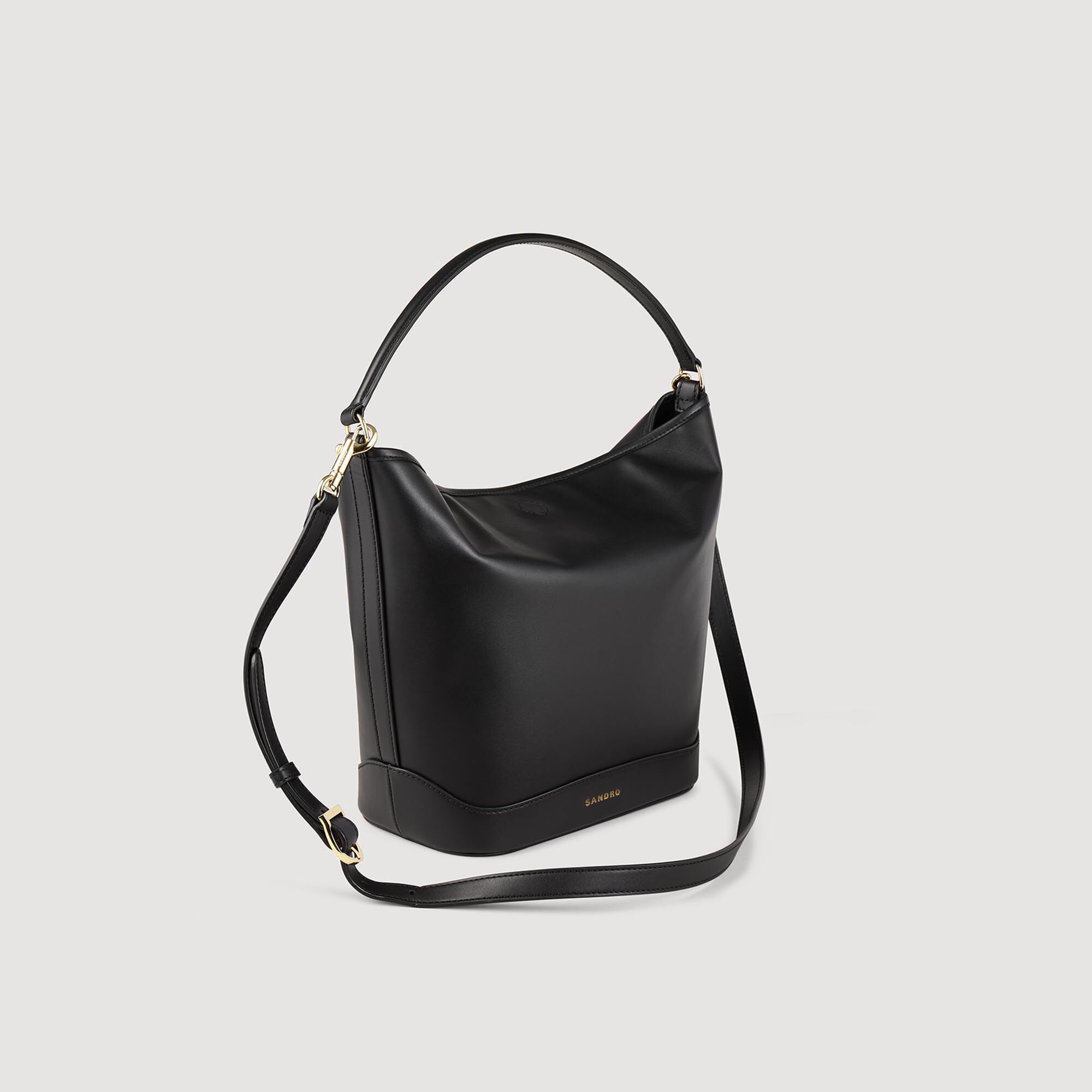 Leather bucket bag