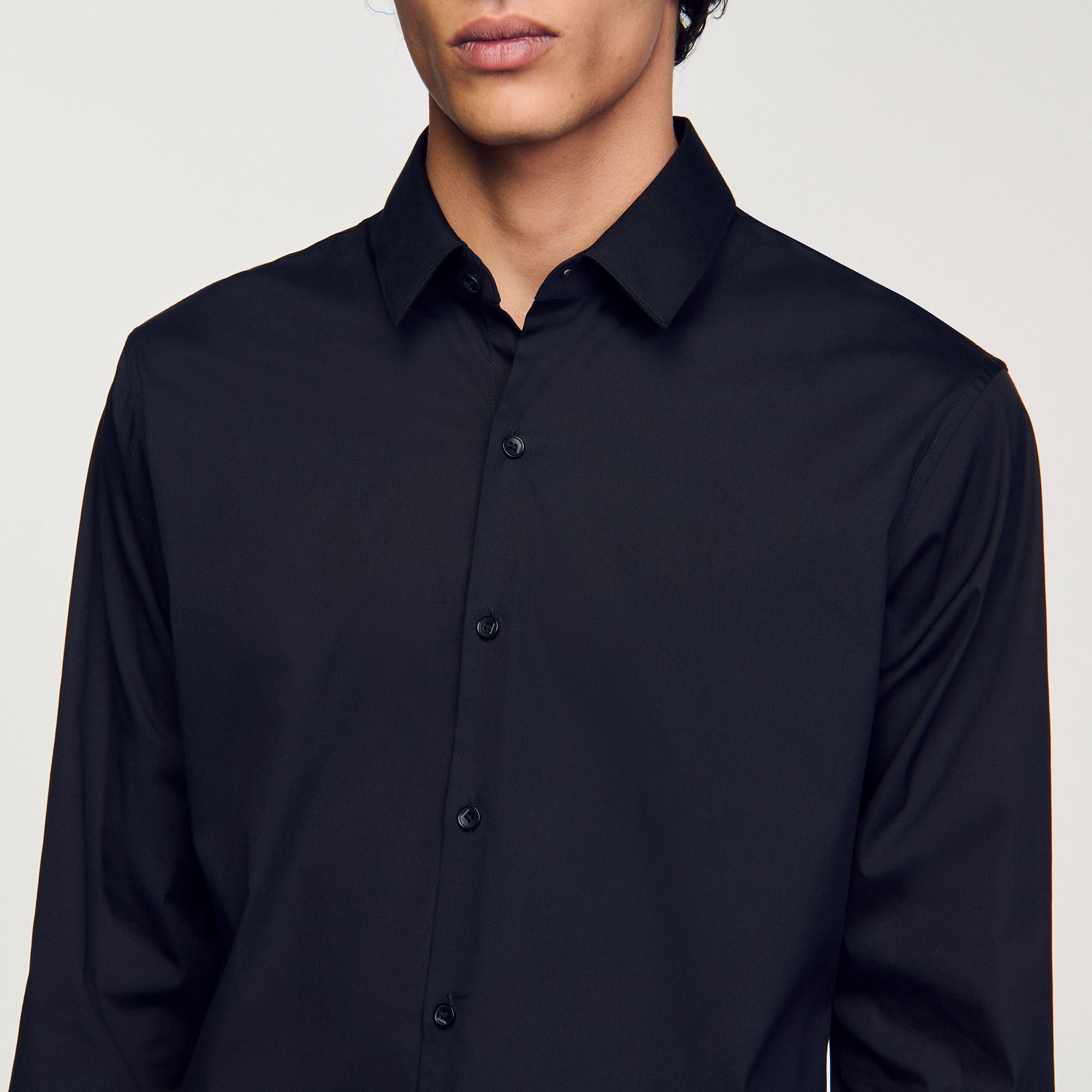 Fitted stretch cotton shirt