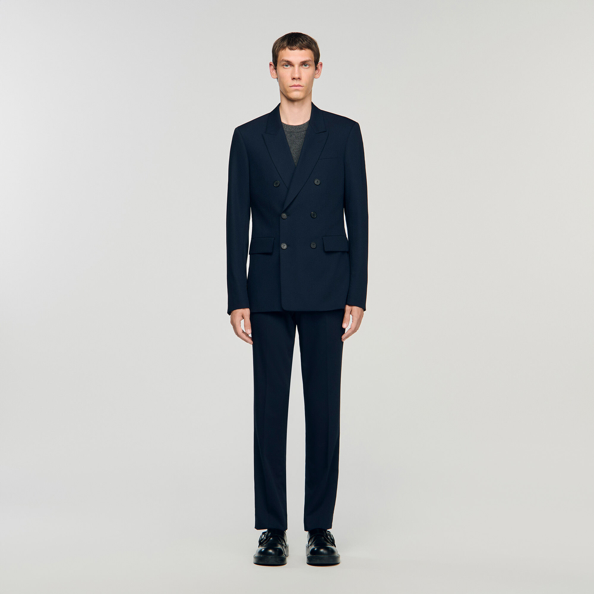 Double-breasted suit jacket