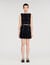 Mini pleated knit skirt