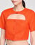 Crop top with cutout design