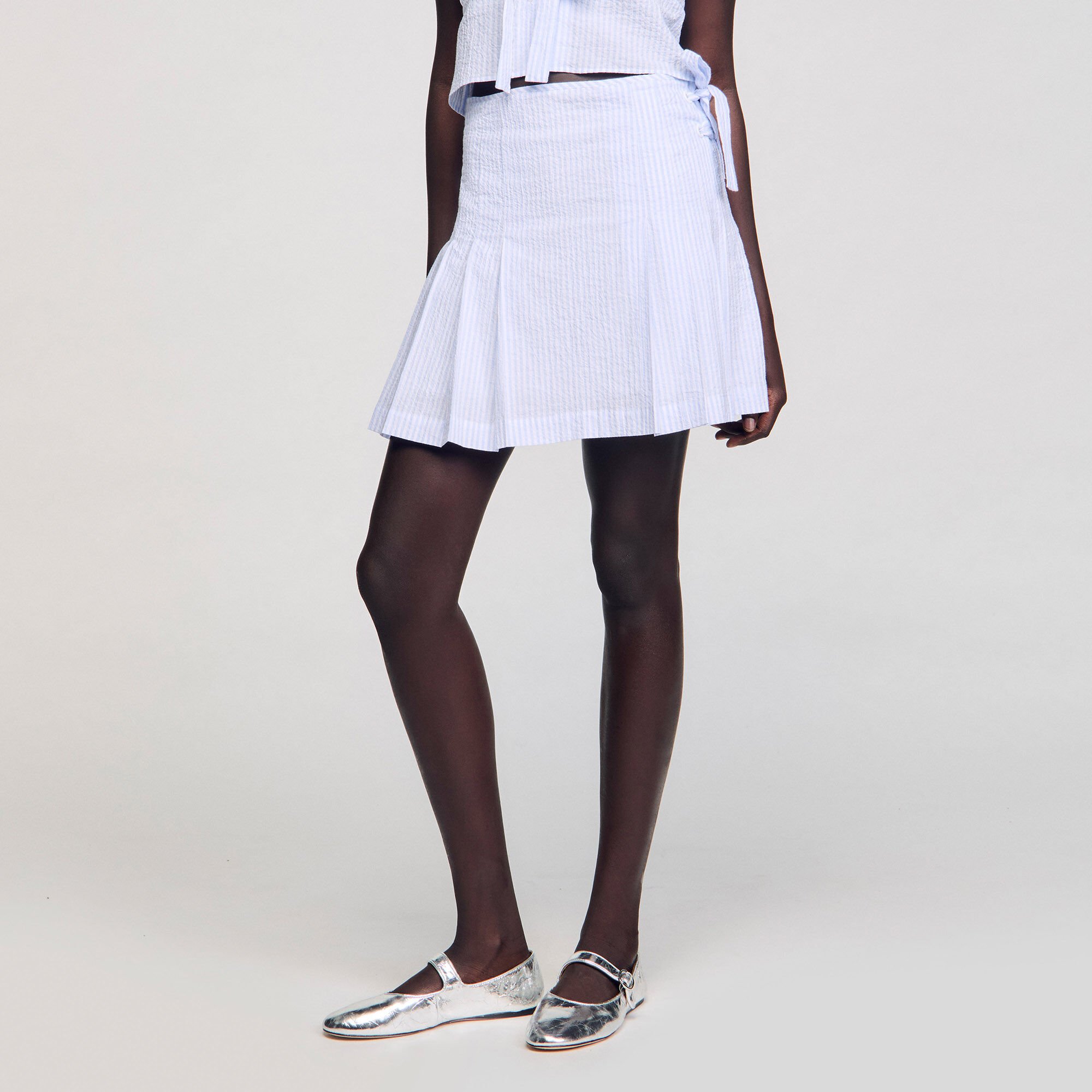 Short striped skirt