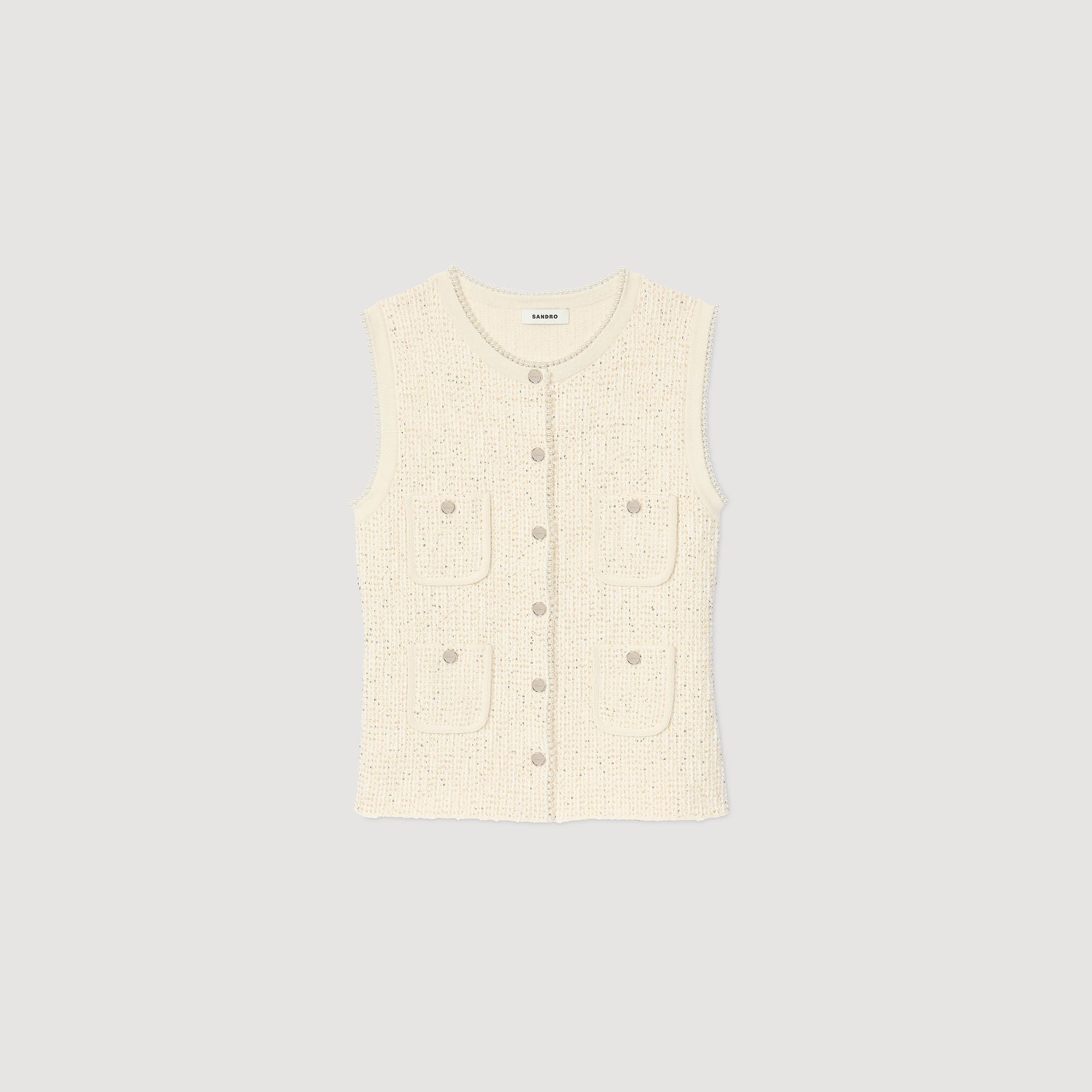 Decorative tweed vest