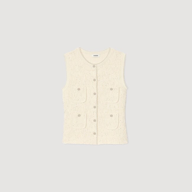 Decorative tweed vest
