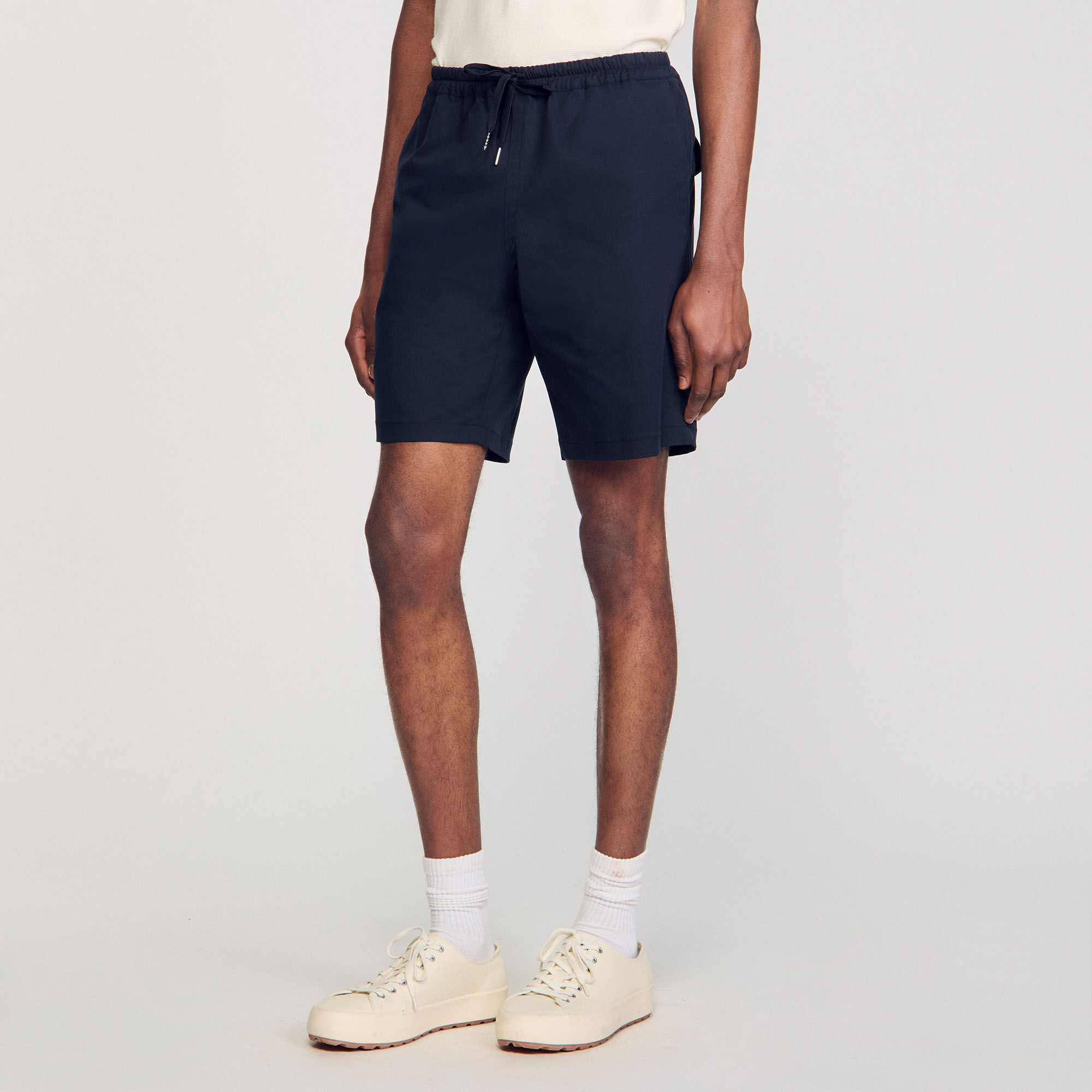 Cotton shorts blue for Men | Sandro Paris