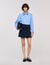 Mini striped pleated skirt