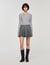 Buckle accent pleated skort