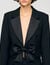 Short satin bow jacket