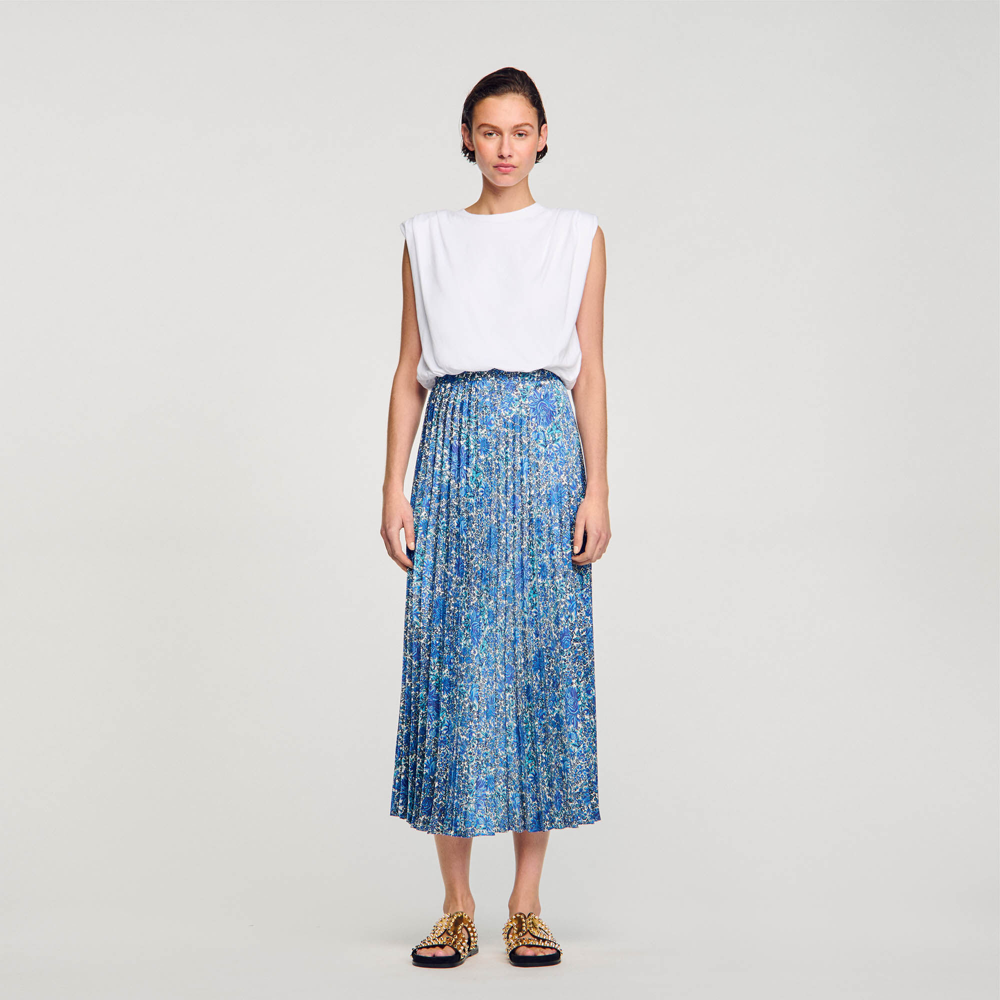 Floaty floral mini skirt shop