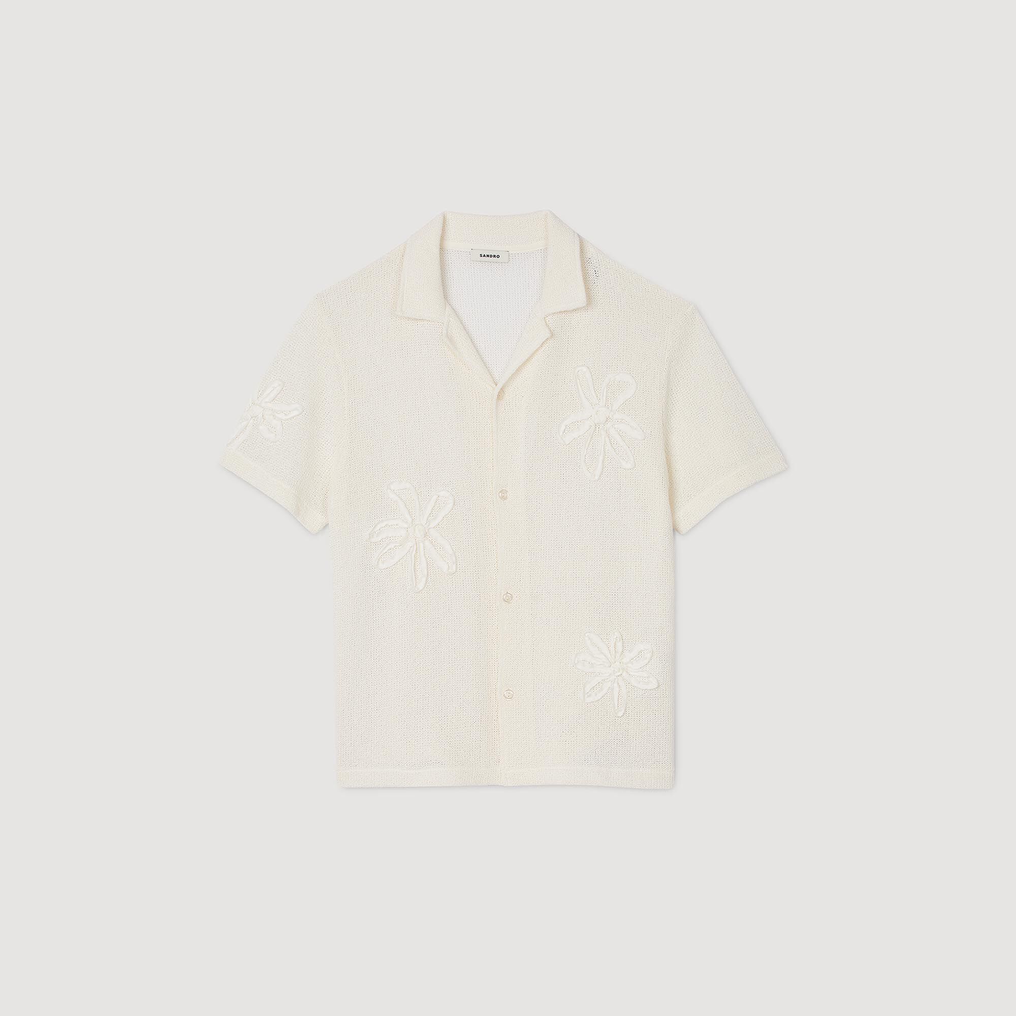 Floral knit shirt
