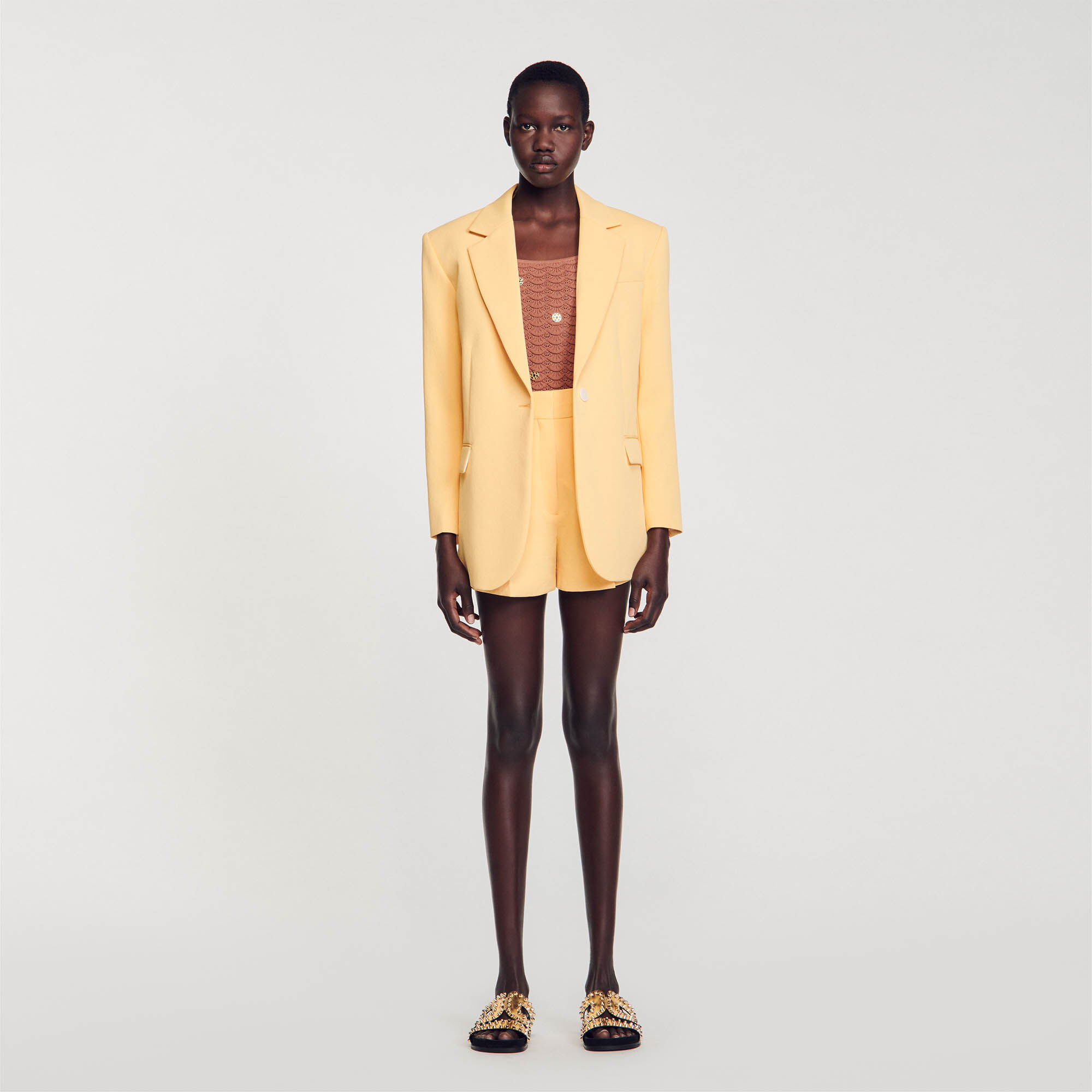 Suit jacket yellow orange For Women Sandro Paris