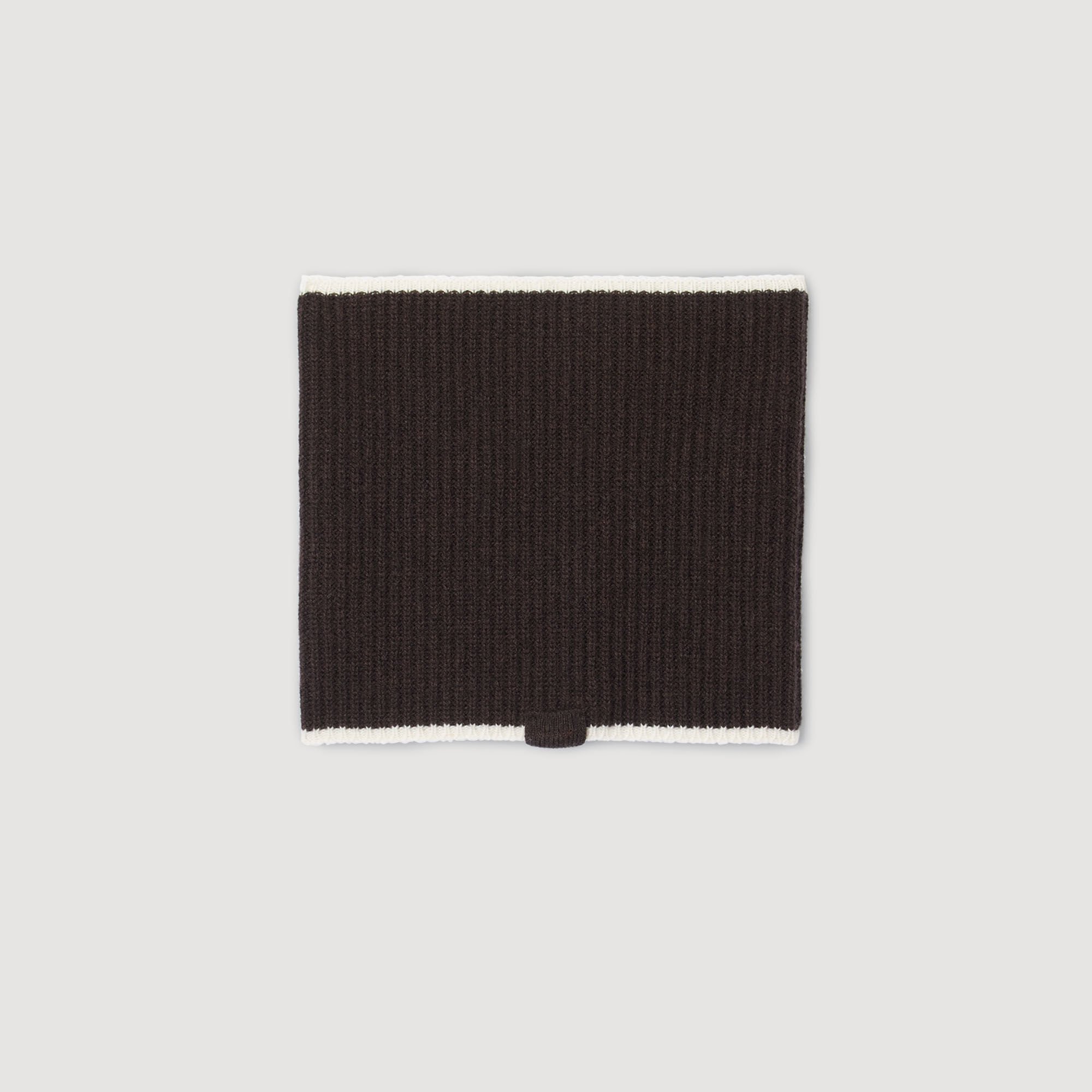 Ribbed knit neck warmer