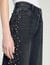Wide-leg rhinestone jeans