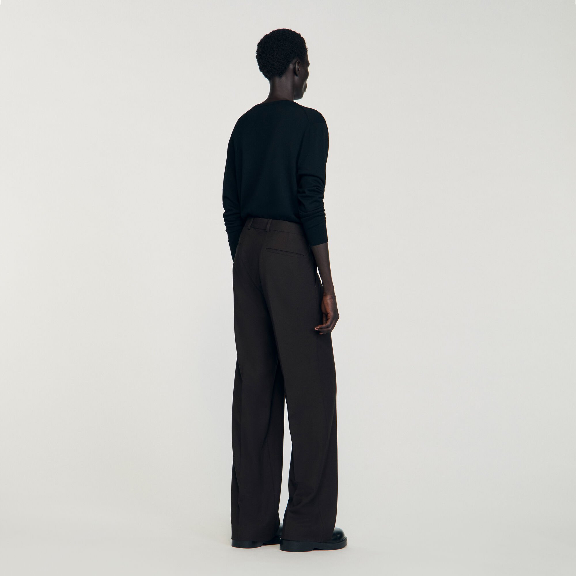 Wool suit trousers