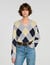 Rhinestone Argyle sweater - Women | Sandro