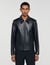 Zip-up leather jacket