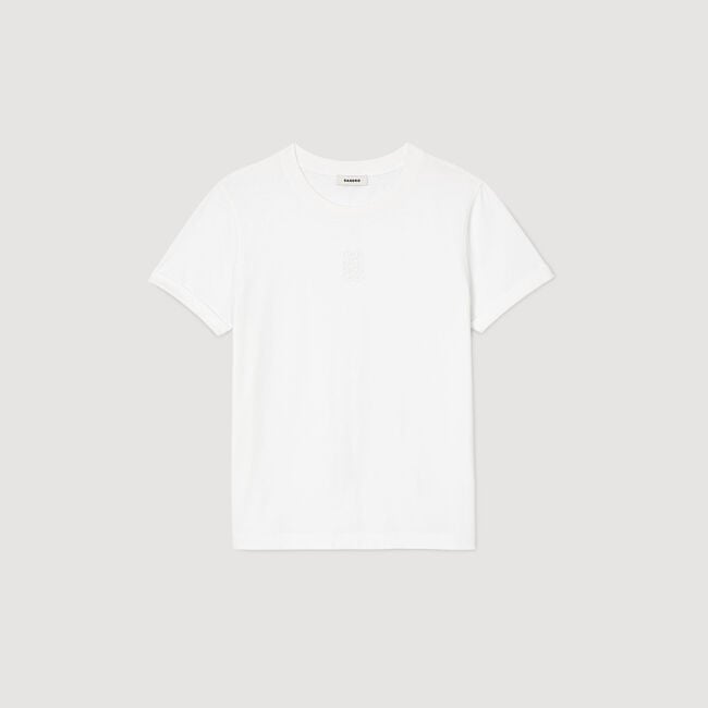 Cotton T-shirt with embroidery
