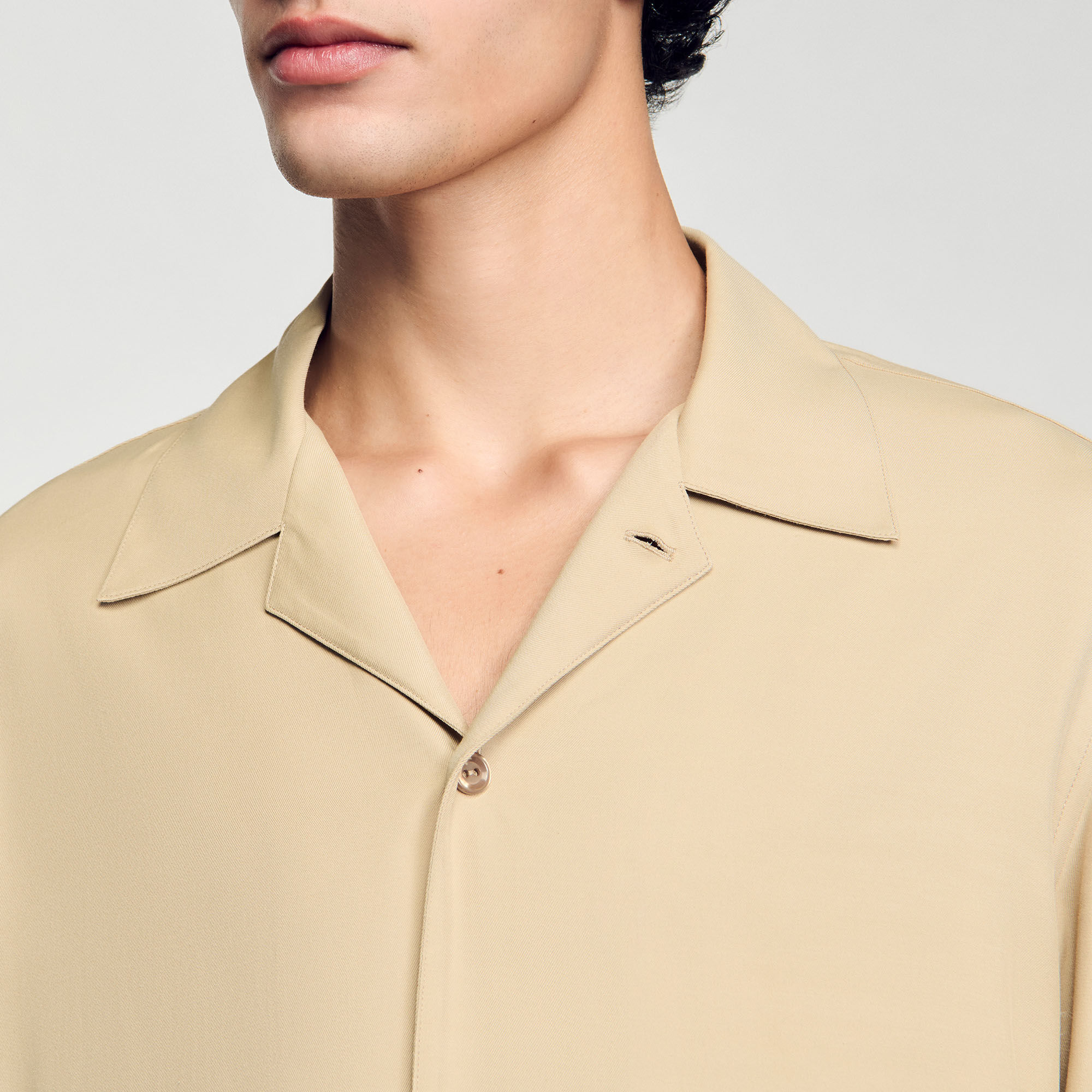 Flowy shirt white / beige for Men | Sandro Paris