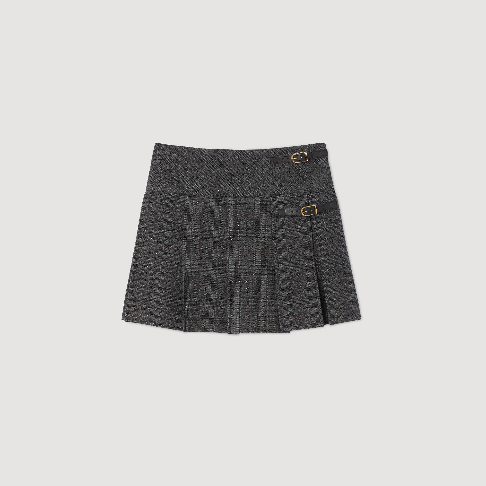 Mini rhinestone suit skirt