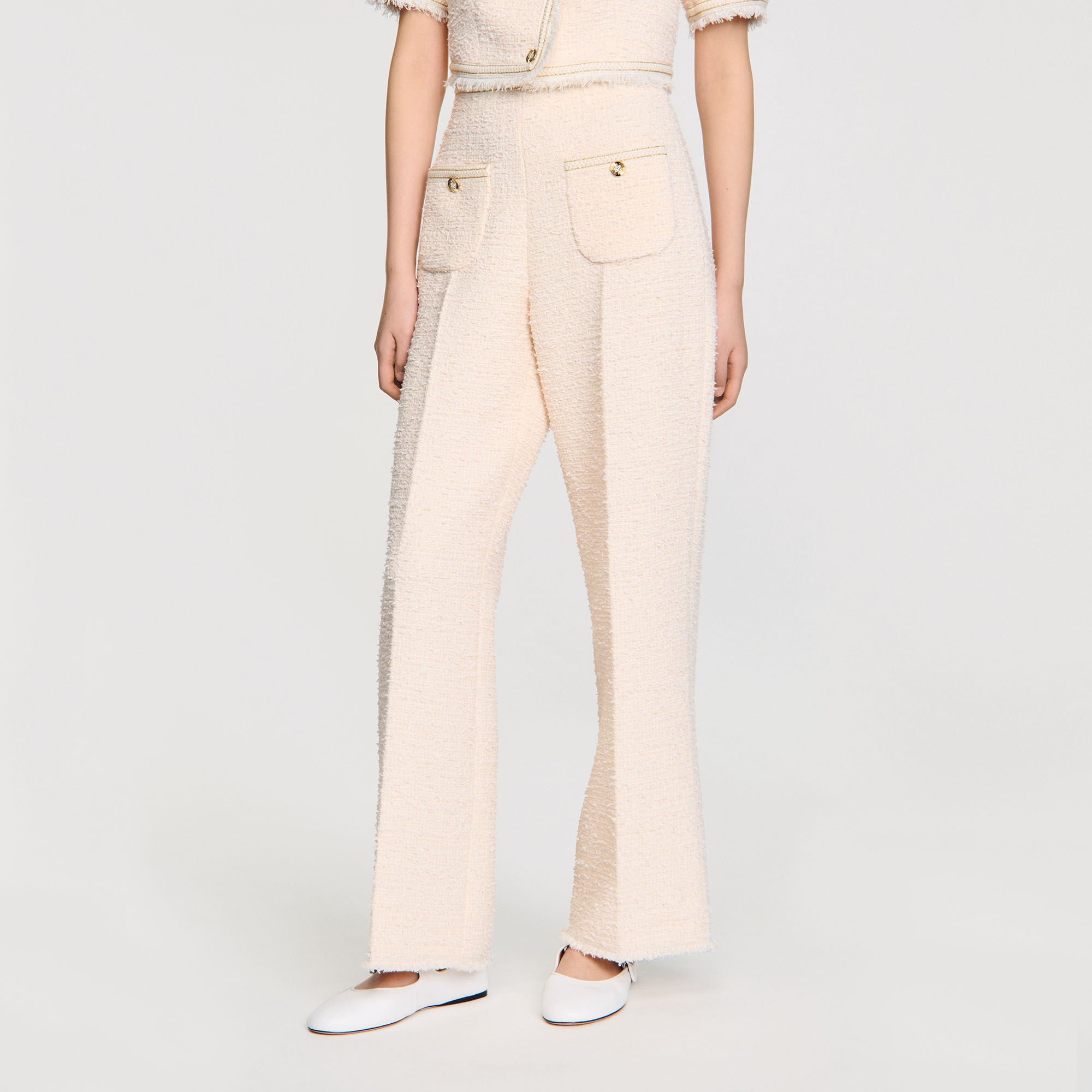 Decorative tweed trousers