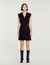 Pleated tweed dress