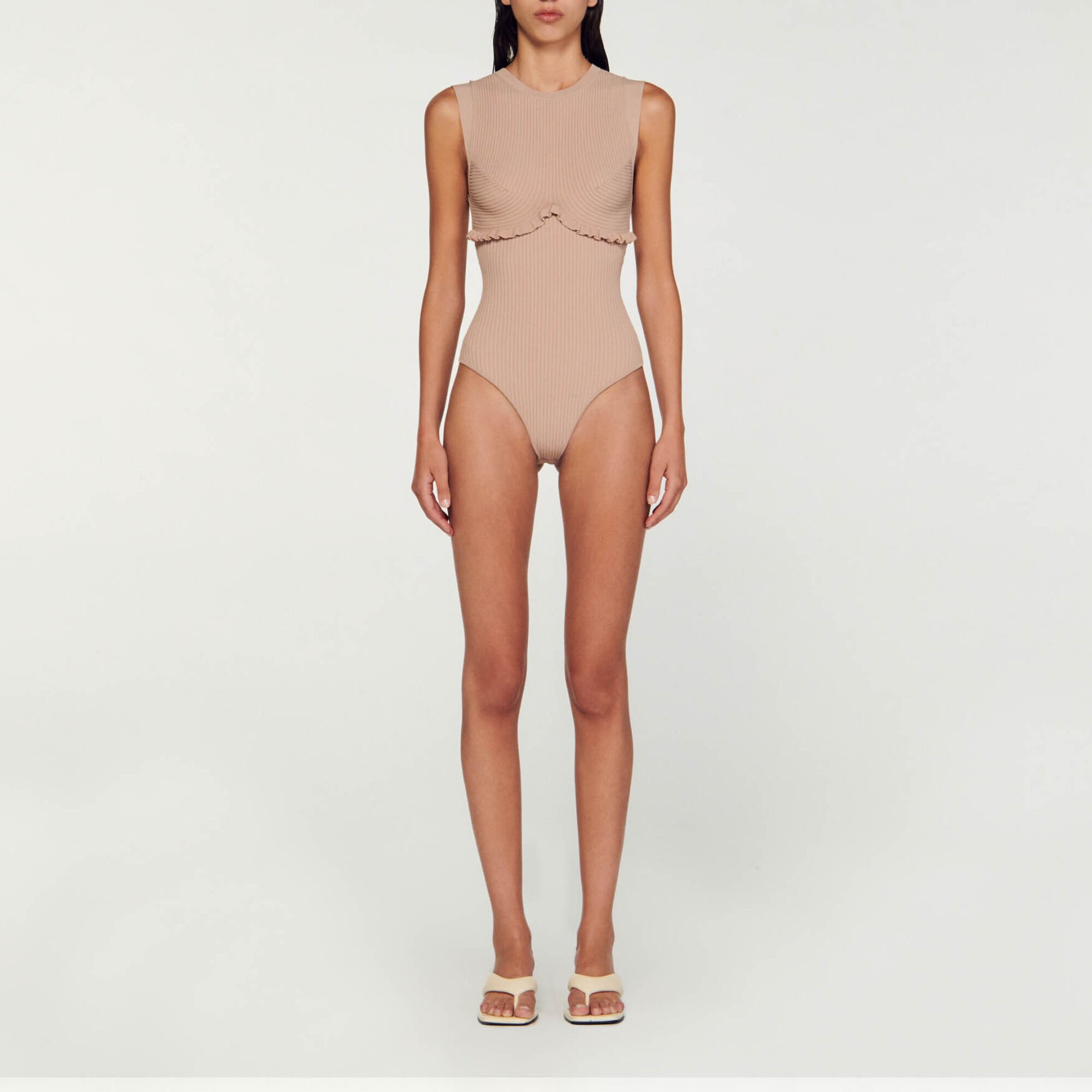 Ribbed knit bodysuit 