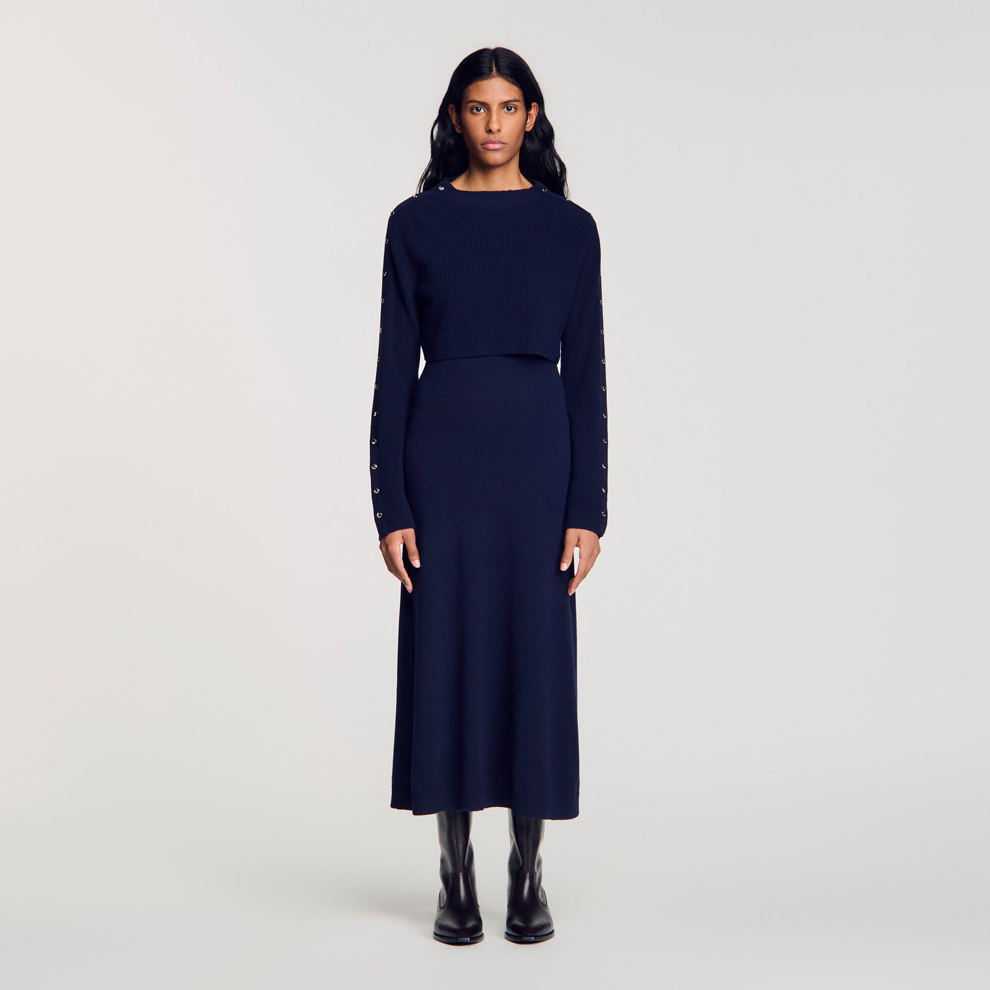 2-in-1 knit maxi dress - Women | Sandro