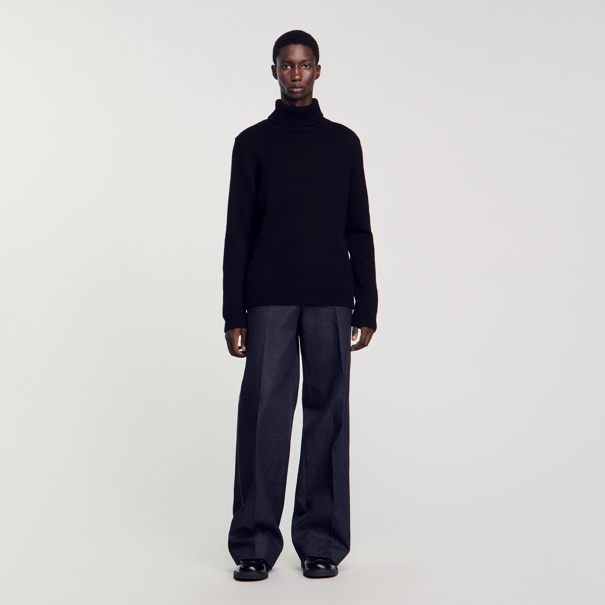 Wool and cashmere turtleneck sweater