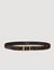 Pony effect leather belt