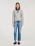 sweater with denim collar