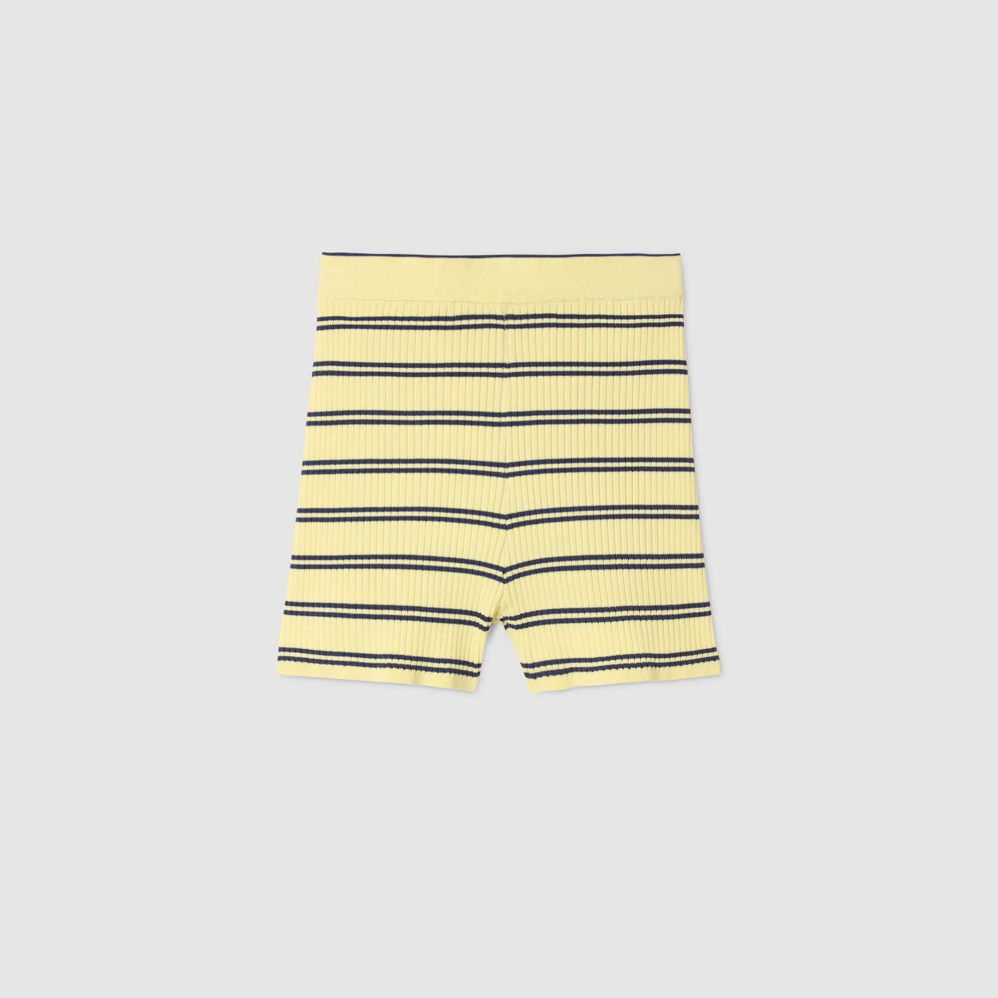 Striped knit shorts