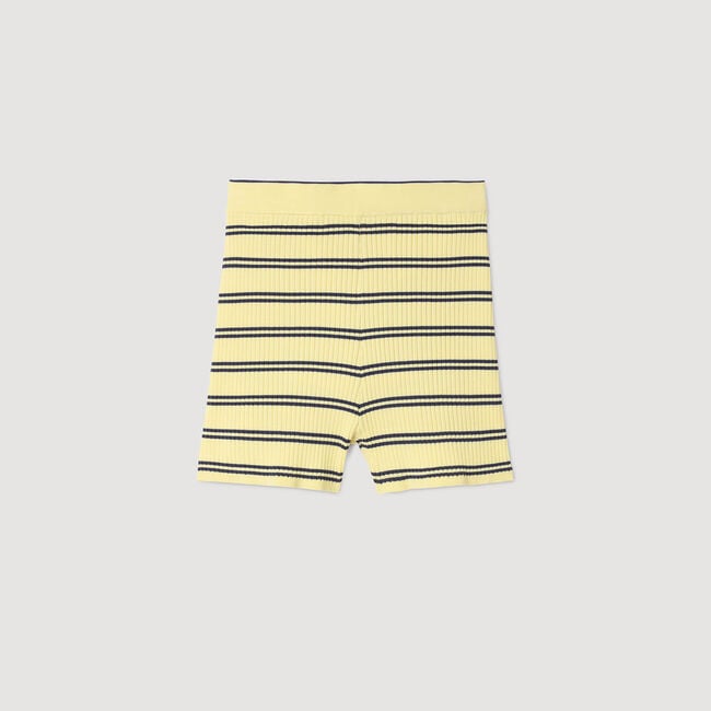 Striped knit shorts